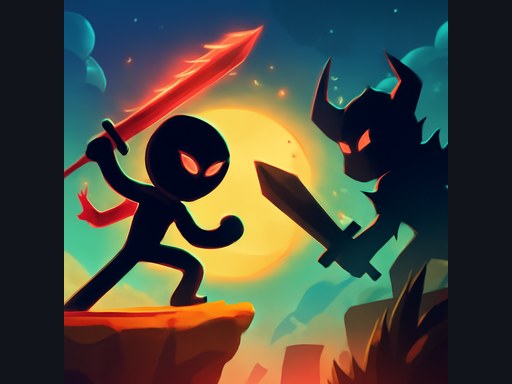 Pixel Neon Stick Warrior Html5 - Free HTML5 Browser Game