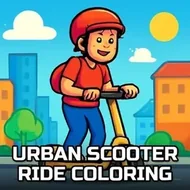 Urban Scooter Ride Coloring - Scooter Fun game